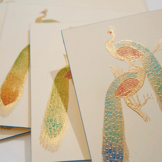 Peacock Note Cards, Set of 8