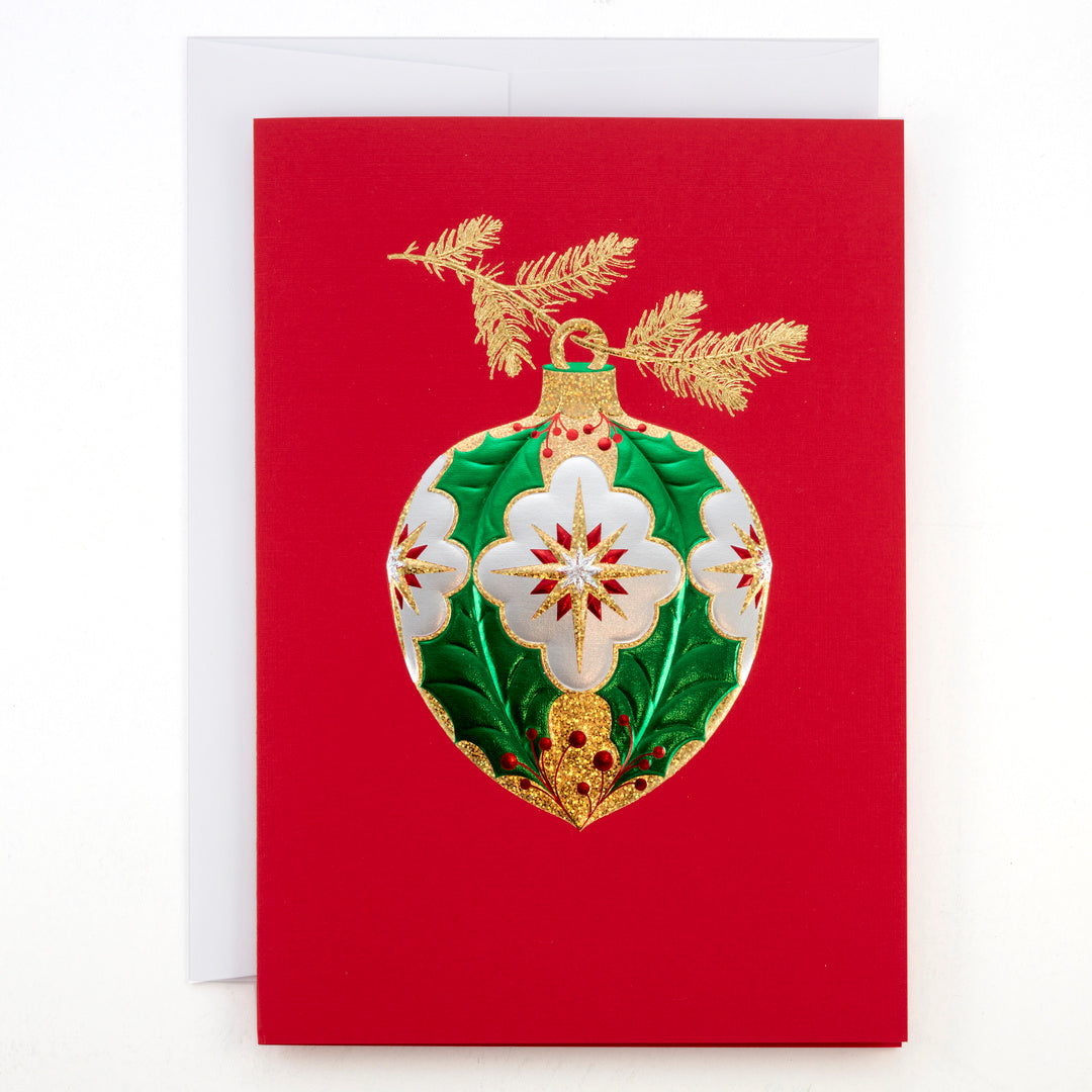 Paula Skene Holly Ornament Holiday Cards, Set of 8