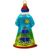 Glitterazzi Pickle Ball Santa Ornament