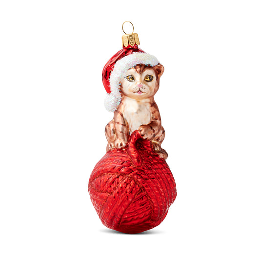 Cat with Ball of Yarn Ornament