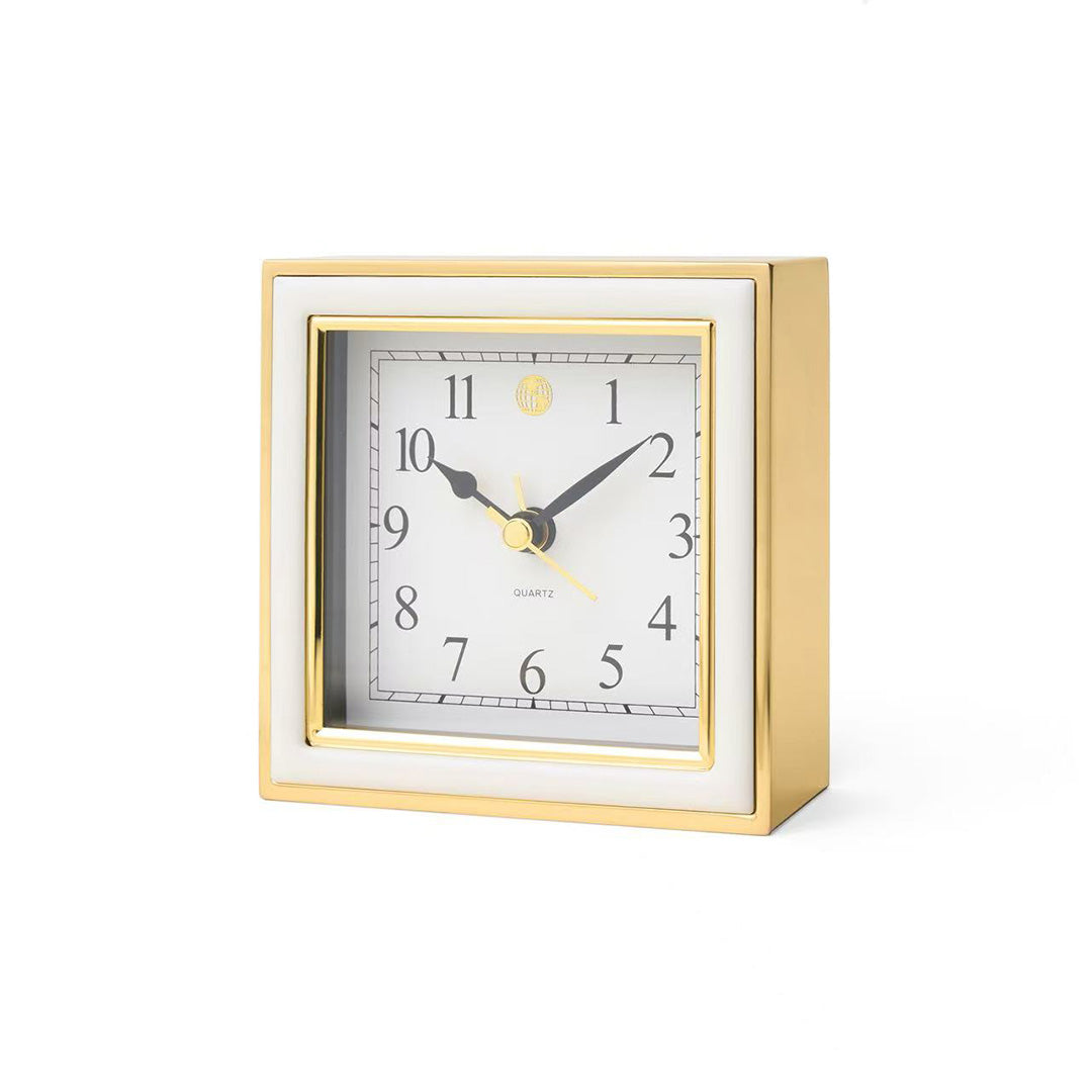Ivory Enamel Clock