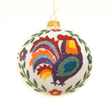 Thomas Glenn Coq Au Fleurs Ball Ornament
