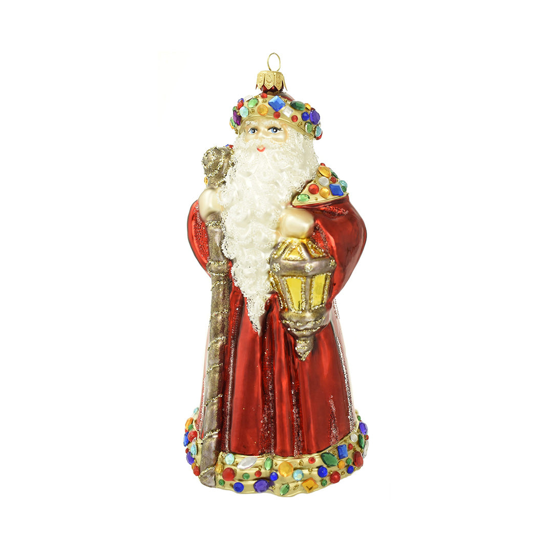 Bejeweled Santa Ornament