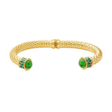 Minoan Hinged Torque, Emerald Green