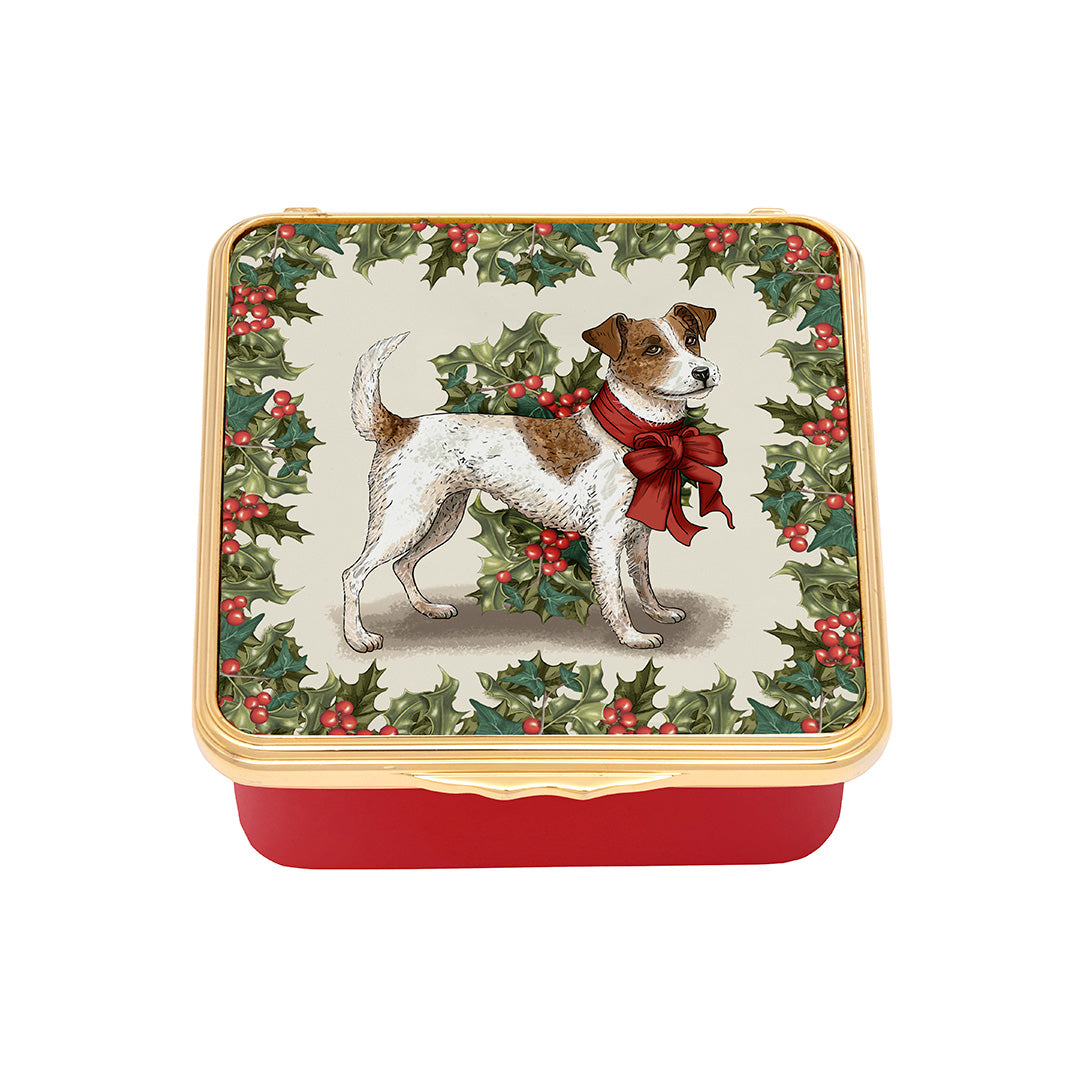 Halcyon Days Waiting for Christmas Enamel Box