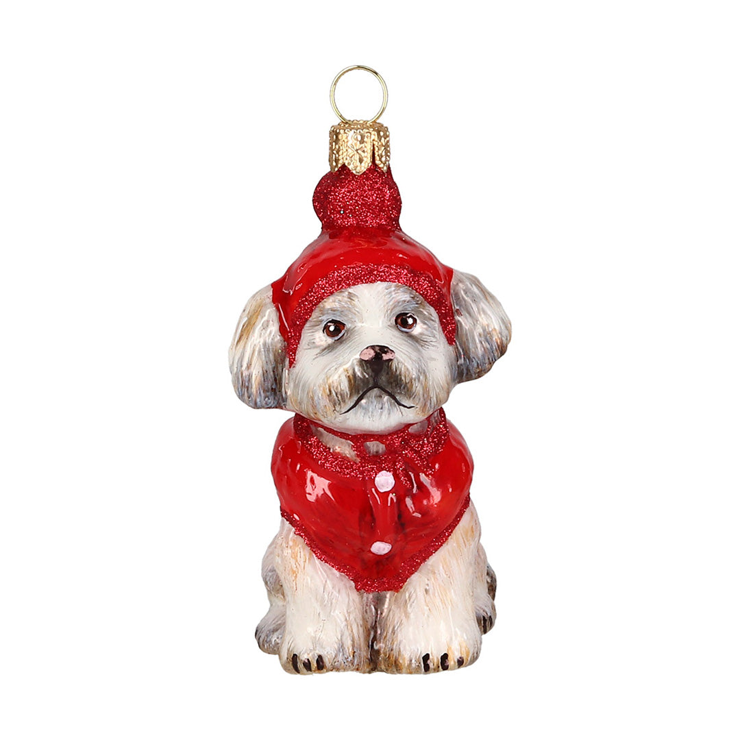 Shih Tzu in Winter Coat Ornament