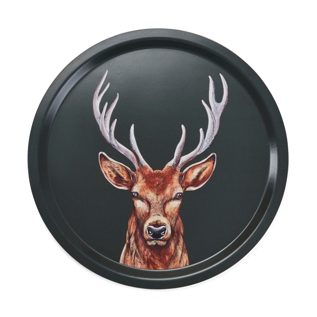 Halcyon Days Woodland Stag Round Tray