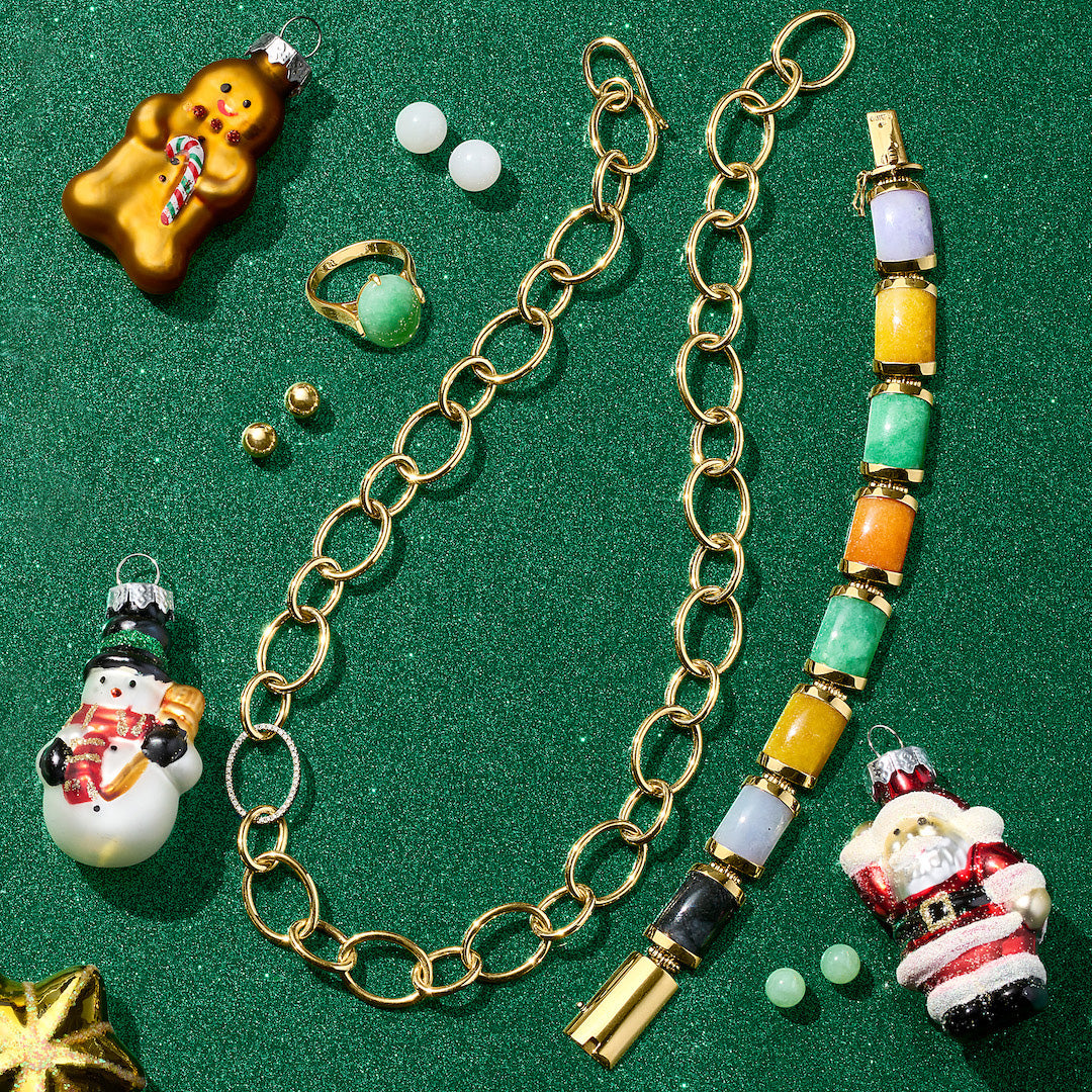 Gold & Diamond Link Necklace