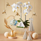 White Orchid with Crystal Geode