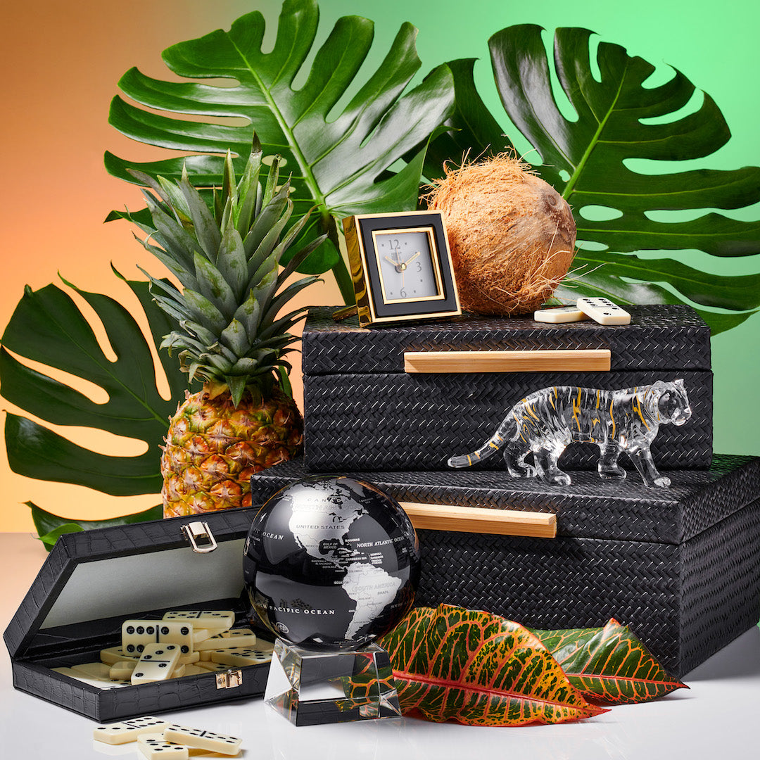 Black Pandan Boxes, Set of 2