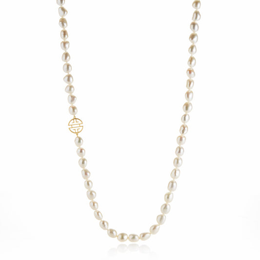 Baroque Pearl & Gold Shou Rope Necklace