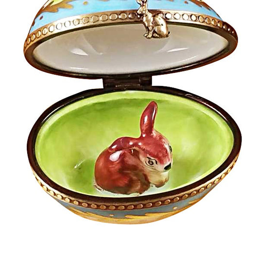 Bow-Tied Egg with Bunny Limoges