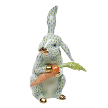 Herend Bunny with Carrot, Key Lime