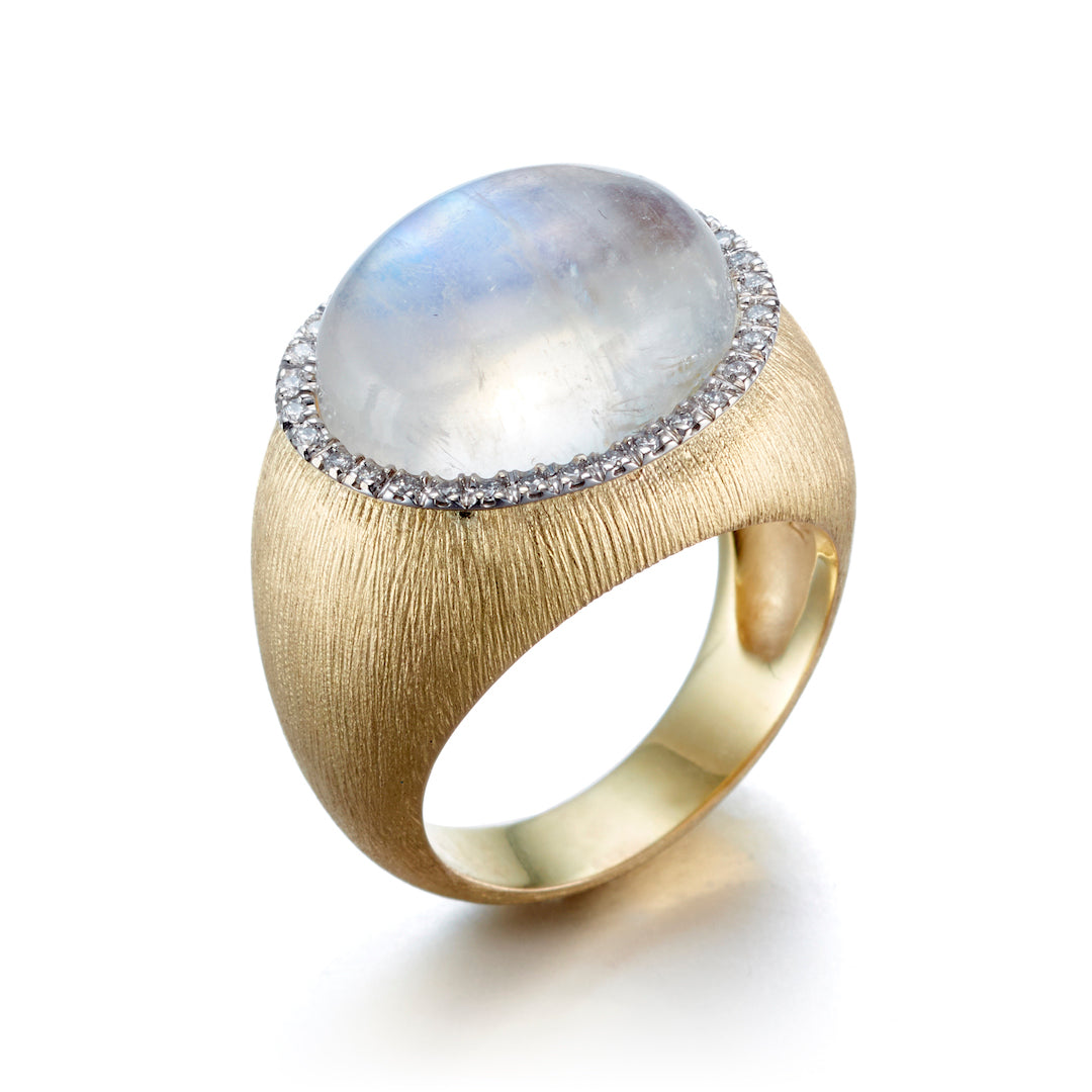 Moonstone deals cabochon ring