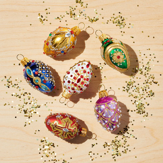 Mini Egg Ornaments, Set of 6