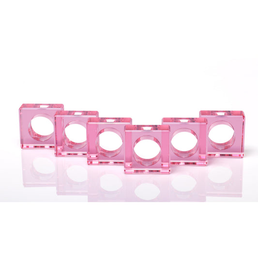 Square Napkin Rings, Set of 6