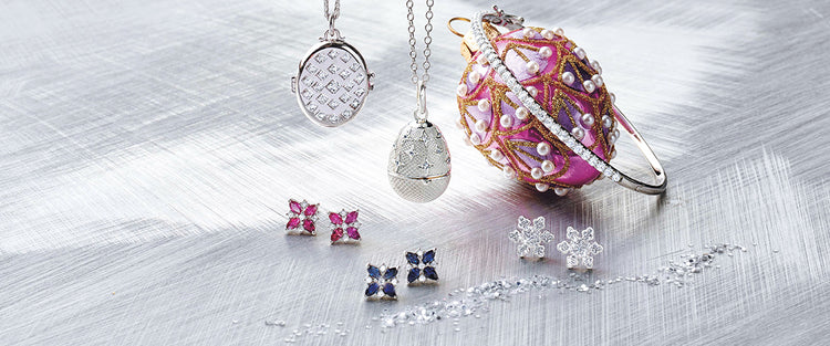 White gold & diamonds jewelry Clearance