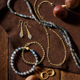 Small Crescent Moonface Hoop Earrings