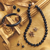 Pacific Bangle in Black Jade