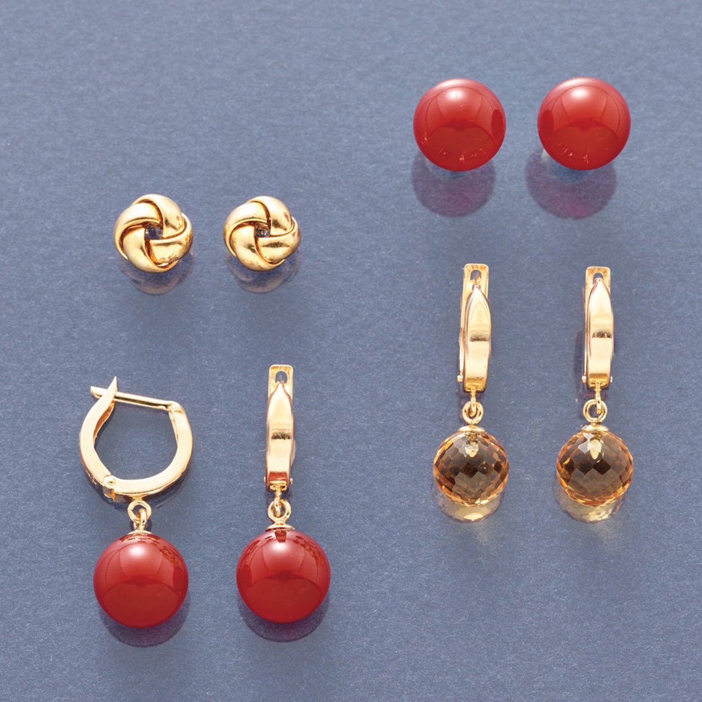 10mm Carnelian Bead Earrings