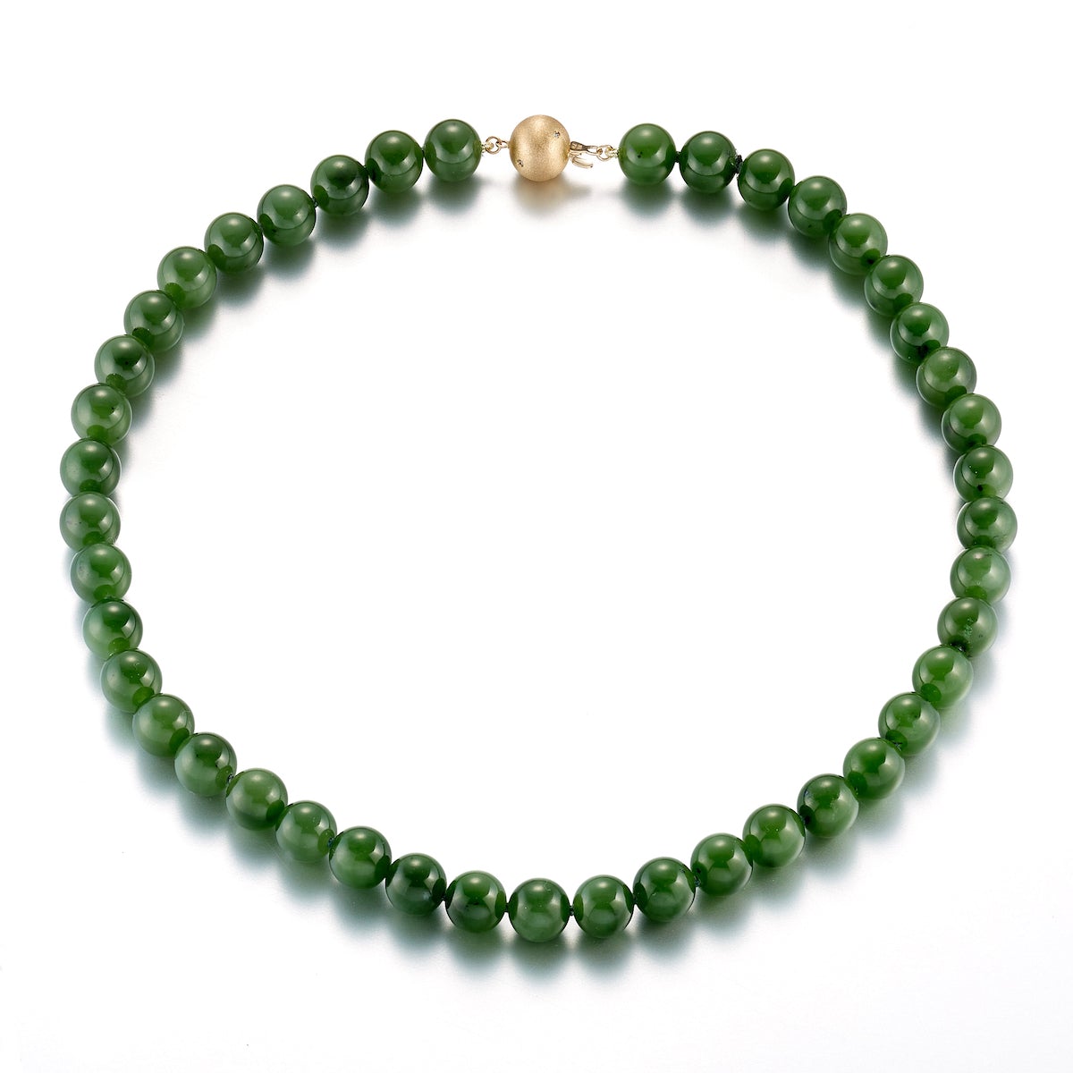 10mm Green Nephrite Jade Necklace