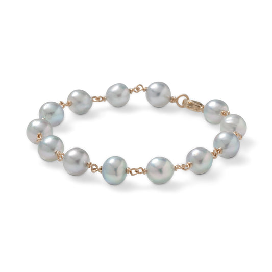 Baroque Blue Akoya Pearl Bracelet