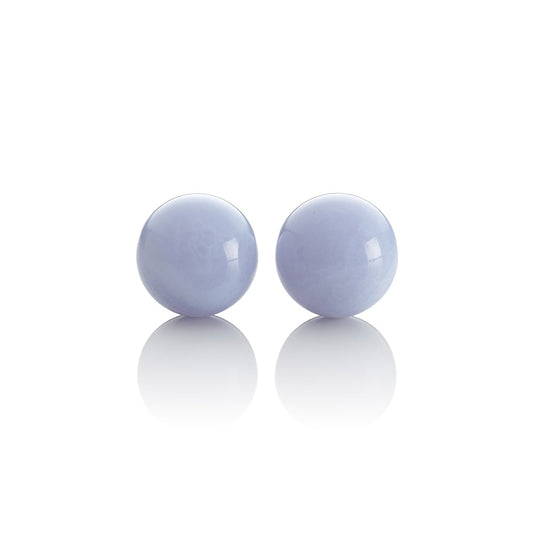 Gump's Signature Blue Lace Agate Bead Earrings