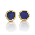 Petra Class Tiny Lapis Rough-Cut Earrings