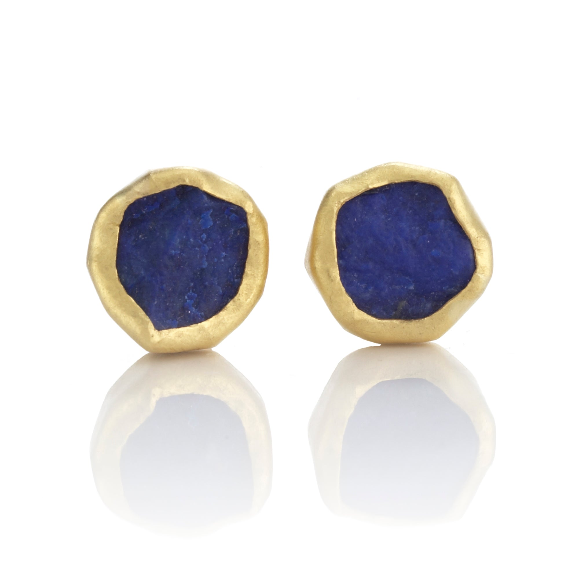 Petra Class Studio Tiny Lapis Rough-Cut Earrings