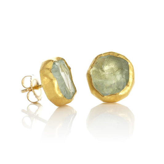 Petite Aquamarine Crystal Earrings