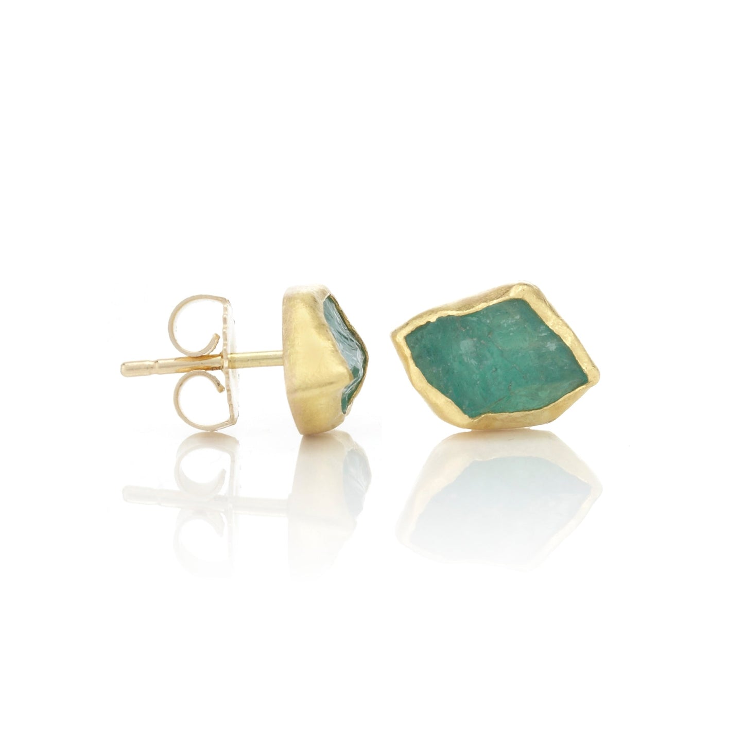 Tiny Emerald Crystal Earrings