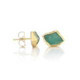 Tiny Emerald Crystal Earrings