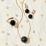 Soho Earrings in Black Jade