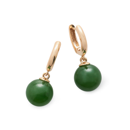 Gump's Signature Soho Earrings in Green Nephrite Jade