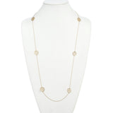 Long Six-Station Gold Shou Necklace