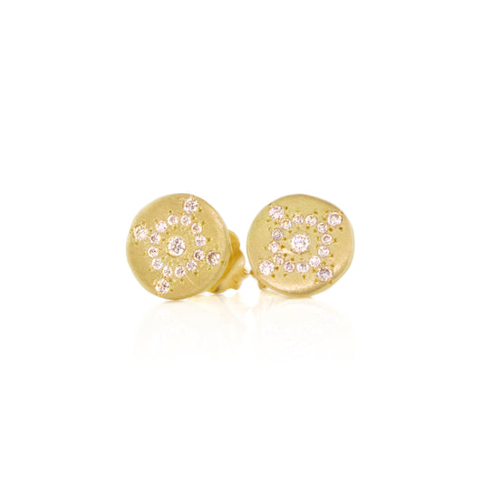 Adel Chefridi Petite Shimmer Diamond Stud Earrings