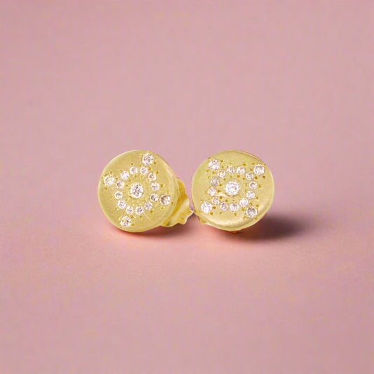 Petite Shimmer Diamond Stud Earrings