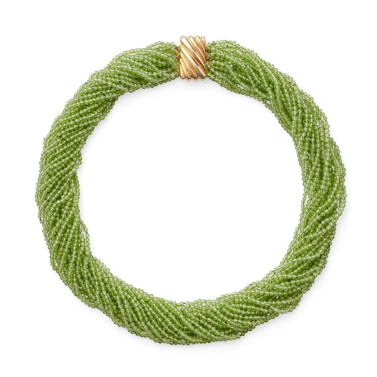 Gump's Signature Peridot 20-Strand Twist Necklace