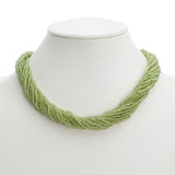 Peridot 20-Strand Twist Necklace