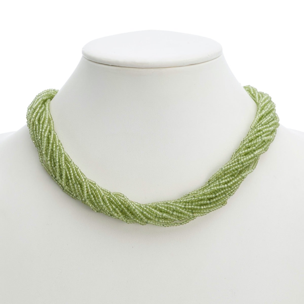 Peridot Twenty Strand Twist Necklace