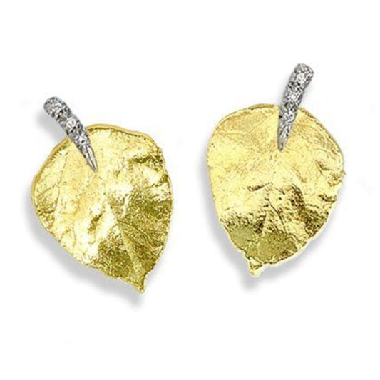 Aaron Henry Diamond Aspen Leaf Earrings