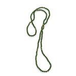 Gump's Signature Green Nephrite Jade & Gold Station Rope Necklace
