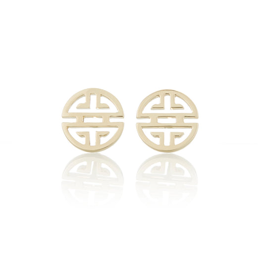Gump's Signature Gold Shou Stud Earrings