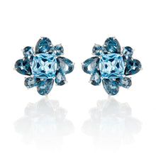 Gump's Signature Blue Topaz Flower Earrings