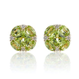 Gump's Signature Peridot and Diamond Quadrille Stud Earrings