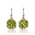Gump's Signature Quadrille Drop Earrings in Peridot & Diamonds