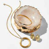 Diamond Crossed Gold Hinged Bangle