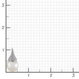 South Sea Pearl & Pavé Diamond Kiss Earrings