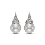 Mastoloni South Sea Pearl & Pavé Diamond Kiss Earrings