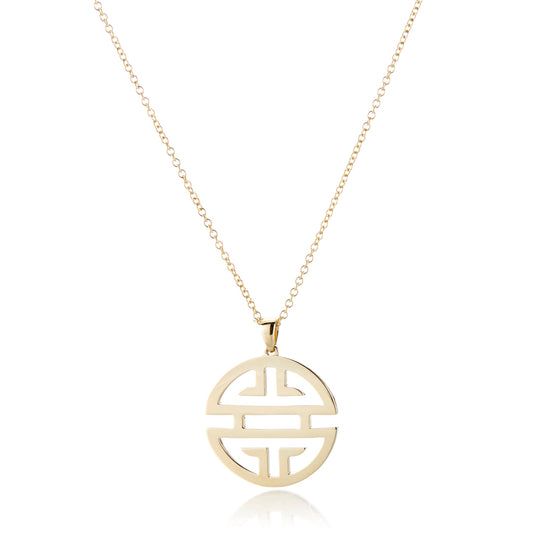 Gump's Signature Gold Shou Pendant Necklace